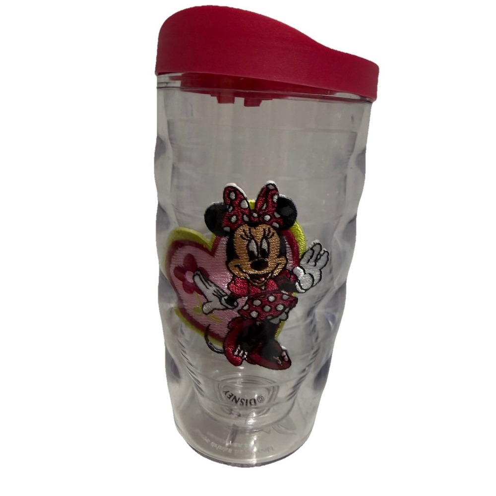 Tervis Disney Minnie Mouse Heart Tumbler 10 oz Pink Lid Embroidered Insert USA